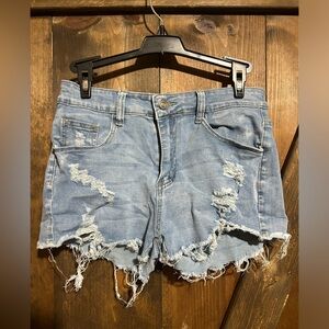 Shein Distressed Denim Shorts, size 6/M, smoke free home